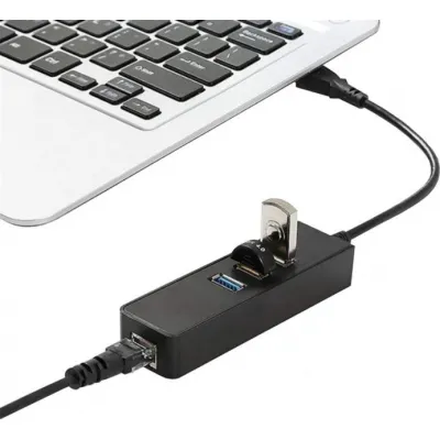 Концентратор Dynamode USB 3.0 Type-A - RJ45 Gigabit Lan, 3*USB 3.0 (USB3.0-Type-A-RJ45-HUB3) - мініатюра 7