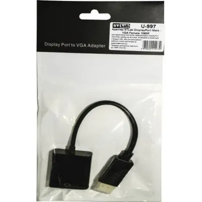 Перехідник ST-Lab DisplayPort Male - VGA Female, 1080P (U-997) - мініатюра 6