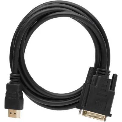 Кабель мультимедійний HDMI M to DVI M 1.8m 24+1pin Dynamode (DM-CL-HDMI-DVI-1.8M) - мініатюра 2