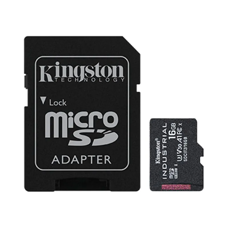 Карта пам`ятi MicroSDHC 16GB UHS-I/U3 Class 10 Kingston Industrial + SD-adapter (SDCIT2/16GB) - зображення 1