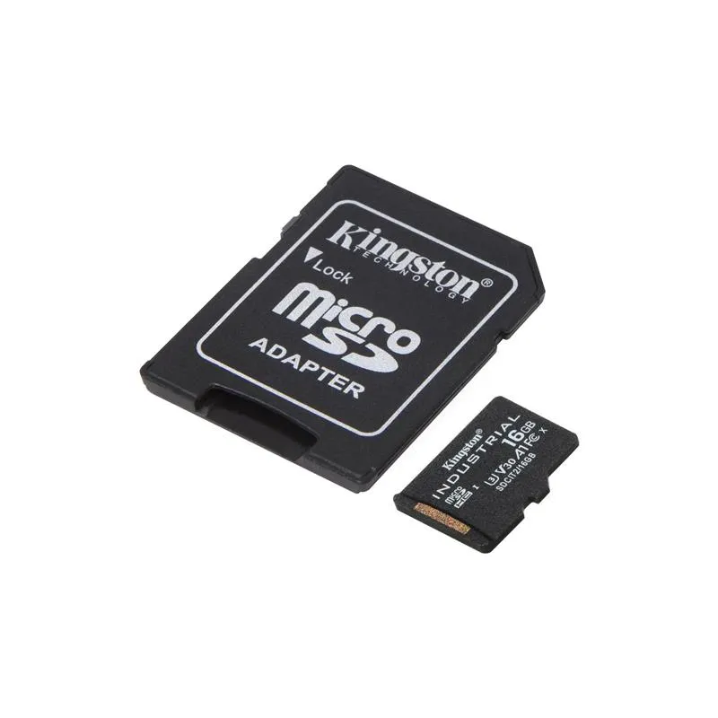 Карта пам`ятi MicroSDHC 16GB UHS-I/U3 Class 10 Kingston Industrial + SD-adapter (SDCIT2/16GB) - мініатюра 2