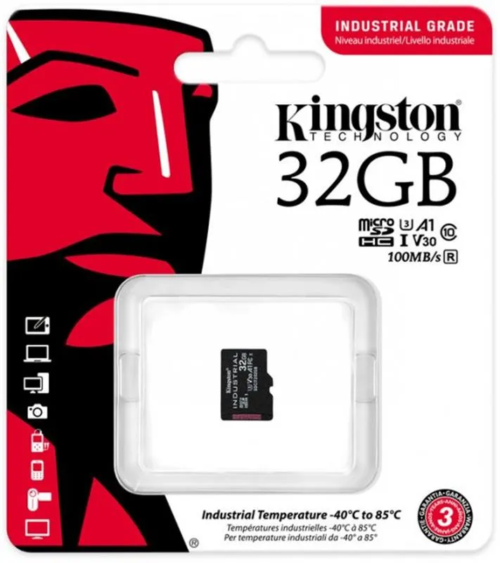 Карта пам`ятi MicroSDHC 32GB UHS-I/U3 Class 10 Kingston Industrial (SDCIT2/32GBSP) - мініатюра 3