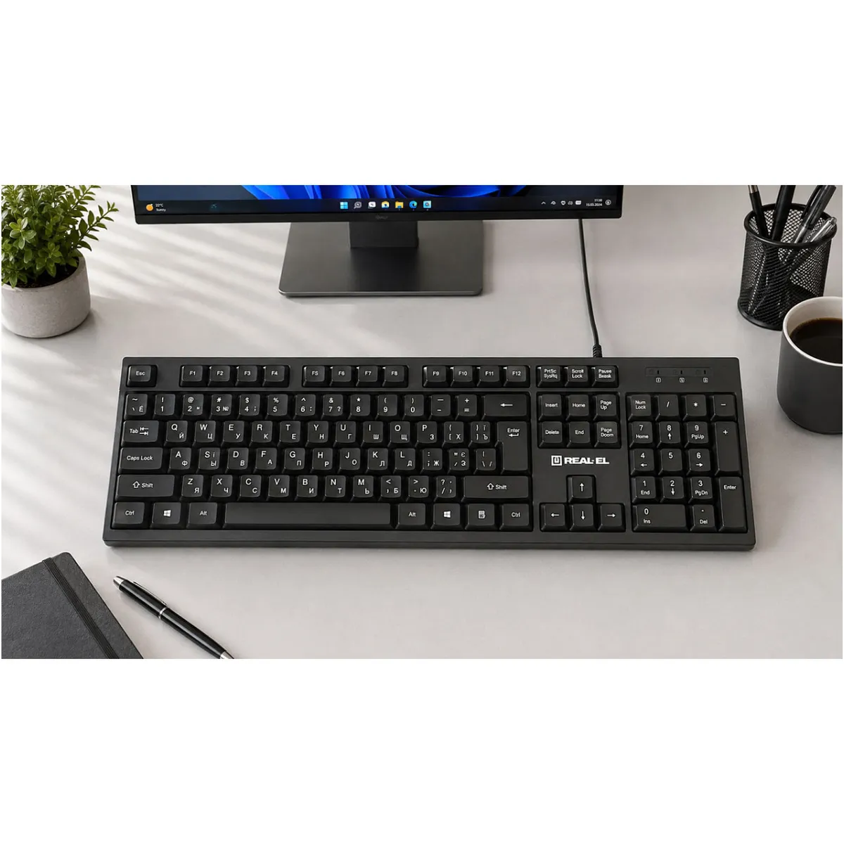 Клавіатура REAL-EL RK-510 Black - зображення 1