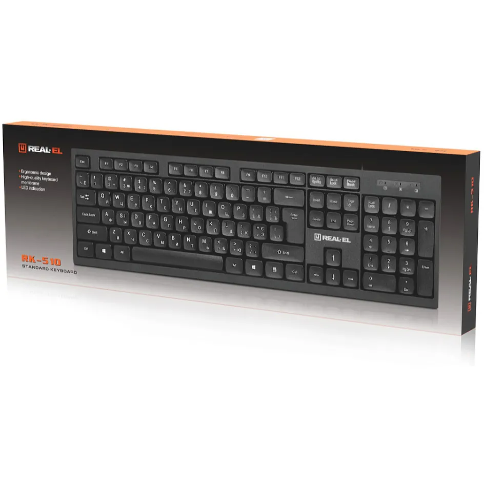 Клавіатура REAL-EL RK-510 Black - мініатюра 3