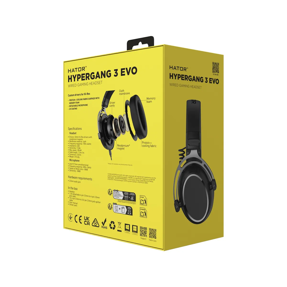 Гарнiтура Hator Hypergang 3 EVO Black (ESH07) - мініатюра 9