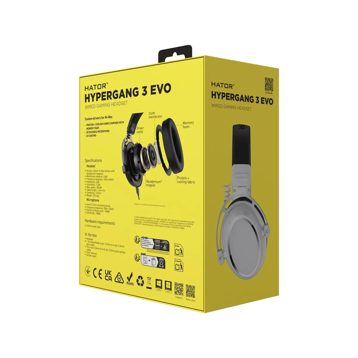 Гарнiтура Hator Hypergang 3 EVO White (ESH08) - мініатюра 9
