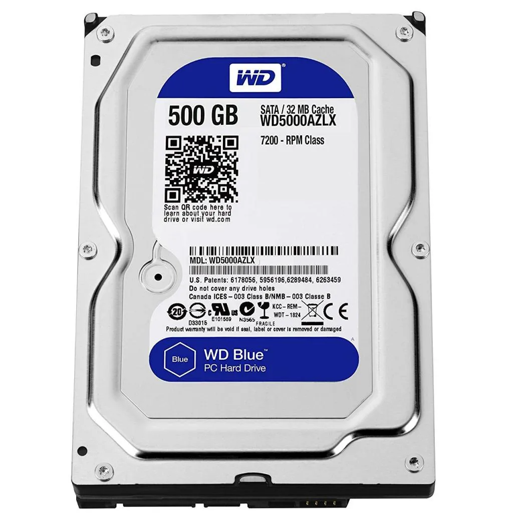 Накопичувач HDD SATA  500GB WD Blue 7200rpm 32MB (WD5000AZLX) - зображення 1