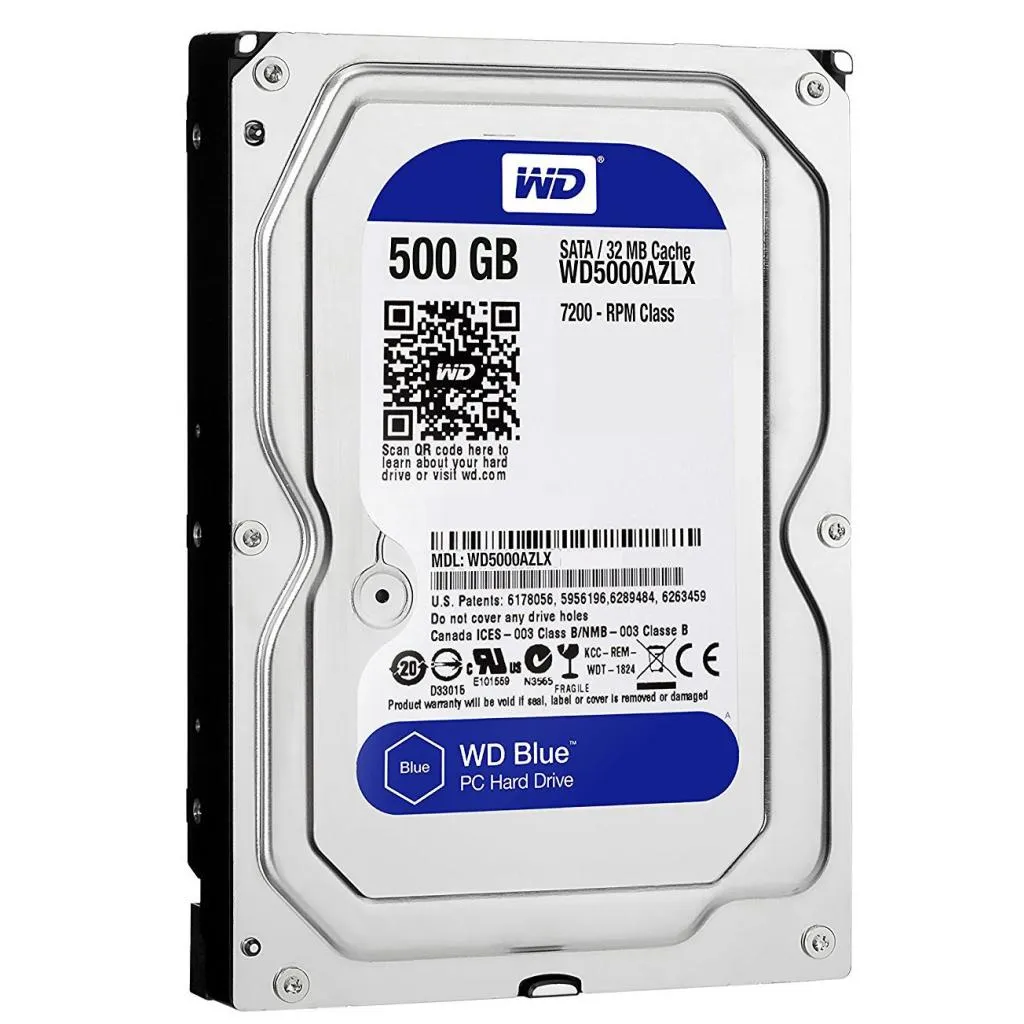 Накопичувач HDD SATA  500GB WD Blue 7200rpm 32MB (WD5000AZLX) - мініатюра 2
