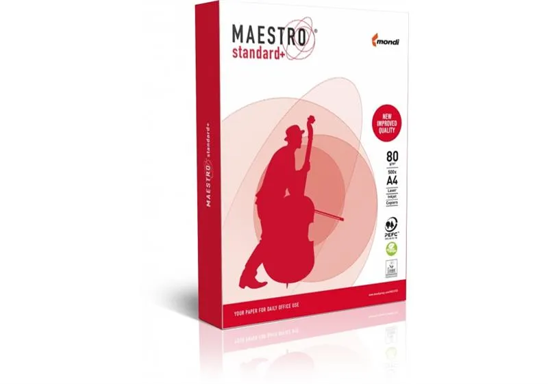 Папір Maestro офісний Standart+, Mondi, 80г/м2, А4, класс В+, 500л - зображення 1