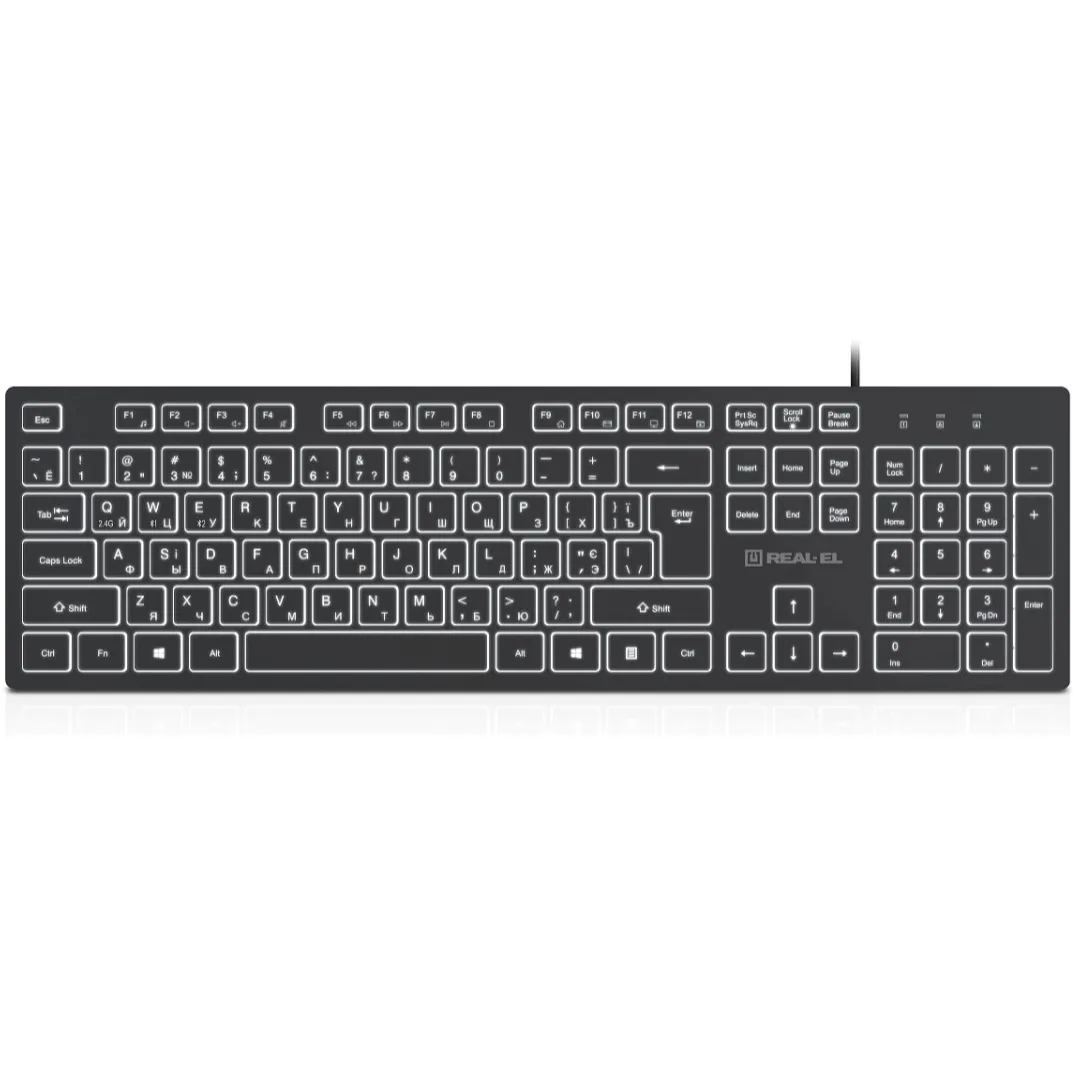 Клавіатура REAL-EL RK-7050 Black - мініатюра 10