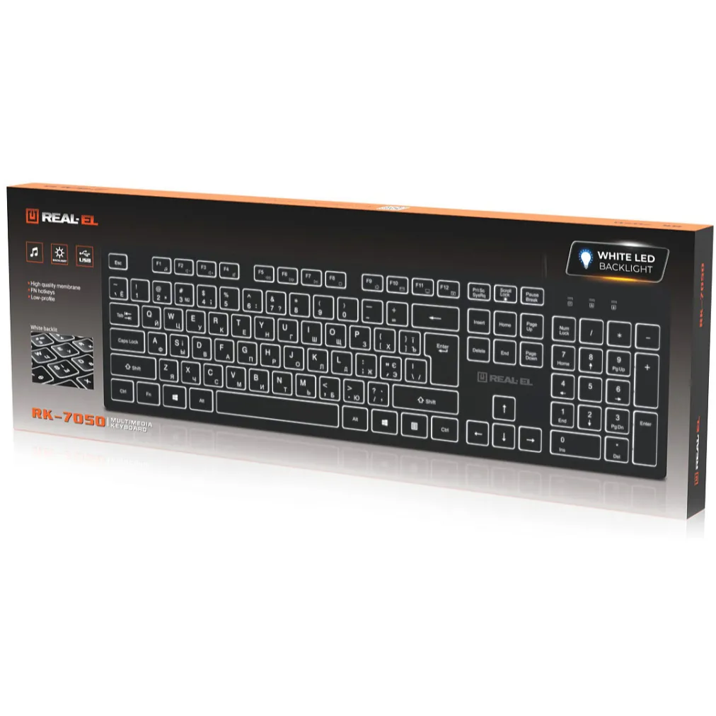 Клавіатура REAL-EL RK-7050 Black - мініатюра 4