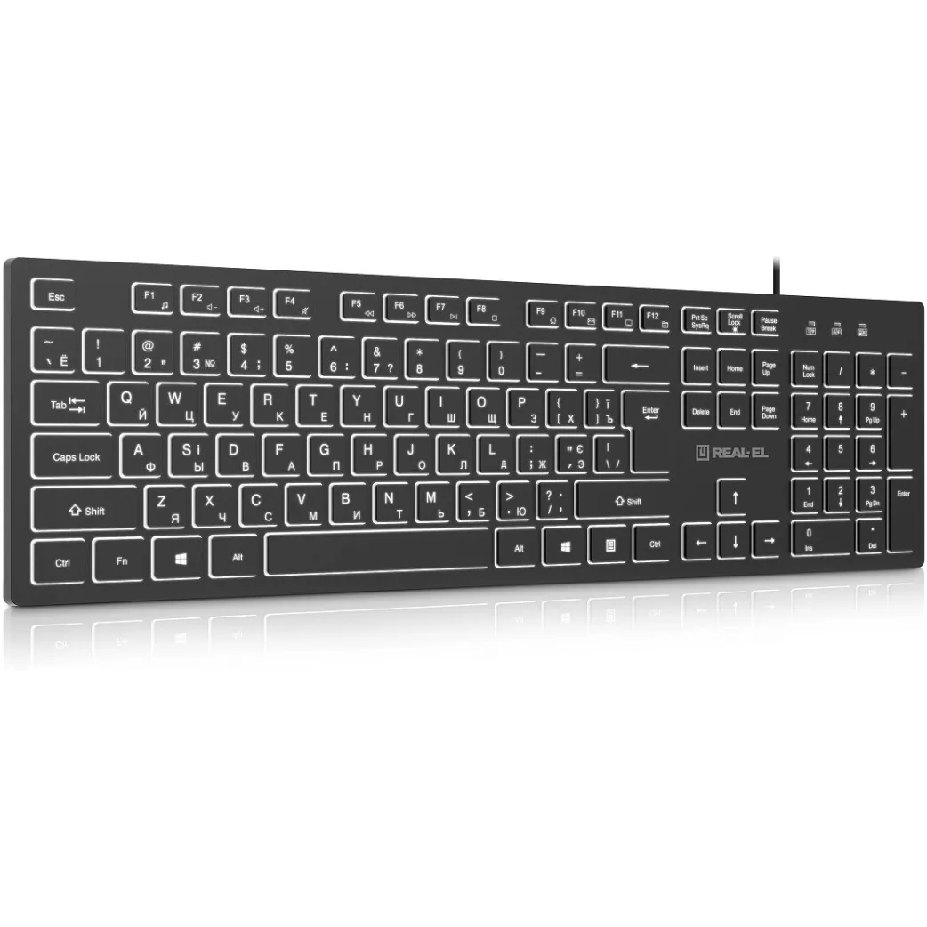 Клавіатура REAL-EL RK-7050 Black - мініатюра 6