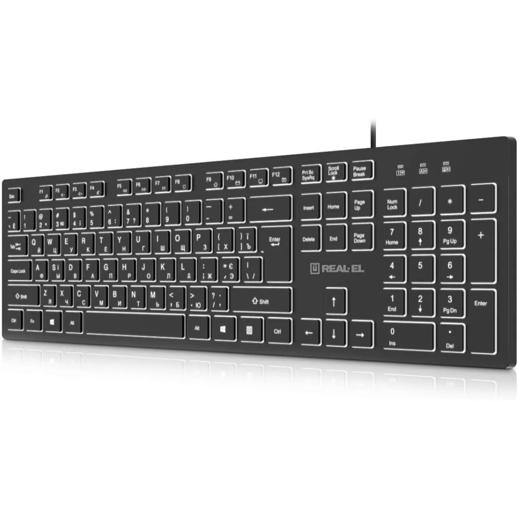 Клавіатура REAL-EL RK-7050 Black - мініатюра 8