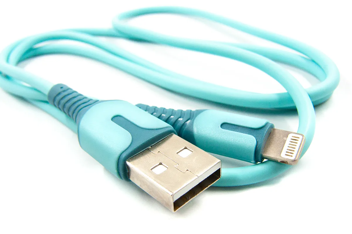 Кабель Dengos USB - Lightning (M/M), 1 м, Blue (PLS-L-IND-SOFT-BLUE) - зображення 1