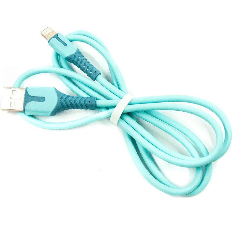 Кабель Dengos USB - Lightning (M/M), 1 м, Blue (PLS-L-IND-SOFT-BLUE) - мініатюра 3