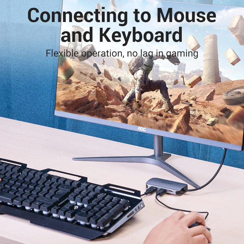 Док-станція Type-C Vention 5-в-1 (TNBHB) - мініатюра 4