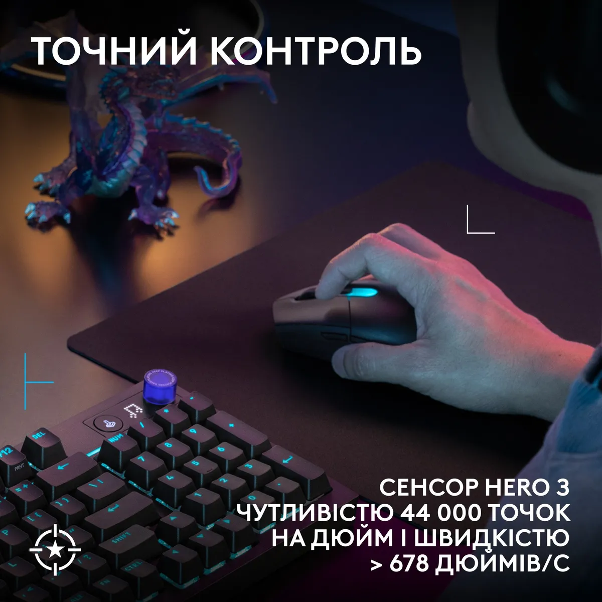 Миша бездротова Logitech G305 Superlight Black (910-007739) - мініатюра 4