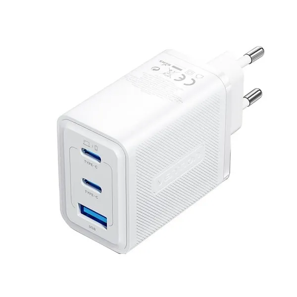 Мережевий зарядний пристрій Vention GaN III PD 65W QC3.0 5A White (FERW0-EU) - зображення 1