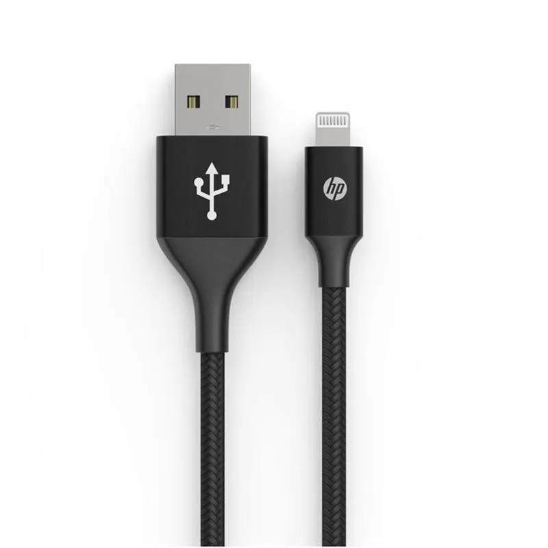 Кабель HP USB - Lightning (M/M), 2 м, чорний (DHC-MF100-2M) - зображення 1