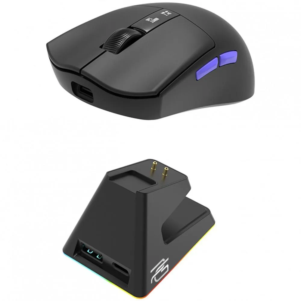 Бездротова ігрова миша Proove Gaming Jester 8K with Charging Dock (black/purple) - мініатюра 3