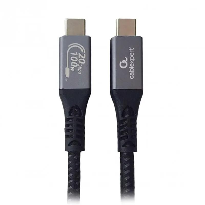 Дата кабель USB-C to USB-C 1.5m USB3.2 Gen2*2 20Gbps/100W(20V5A)/4K60Hz Cablexpert (CCBP-USB3-CMCM100-1.5M) - зображення 1
