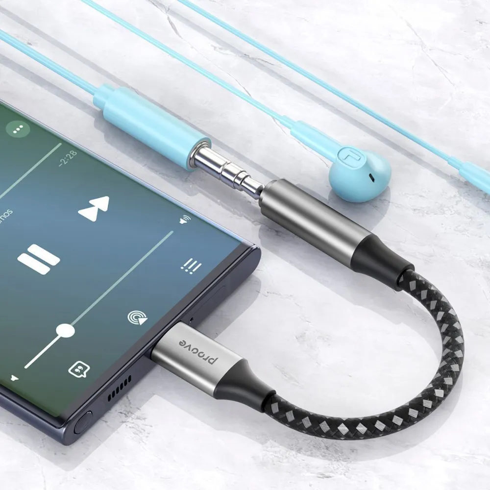 Перехідник AUX Proove SoundMesh Type-C to 3.5mm (gray) - мініатюра 3