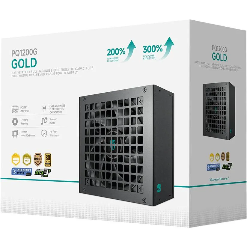 Блок живлення DeepCool GamerStorm PQ1200G 1200W (R-PQC00G-FD1B-JGEU-V1) - мініатюра 10