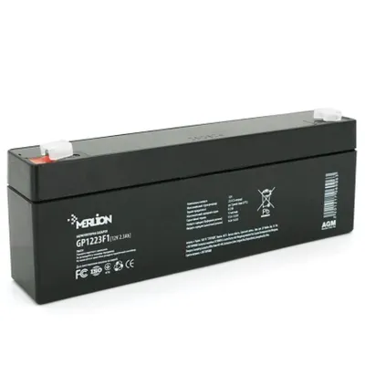 Акумуляторна батарея MERLION AGM GP1223F1 12 V 2,3Ah ( 178 x 35 x 60 (65) ) Q20 - зображення 1