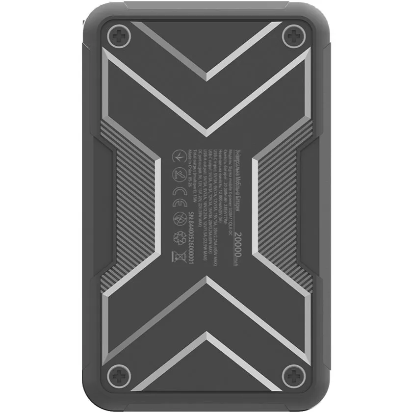 Універсальна мобільна батарея Sigma mobile X-power SI20A11QLX-DC 20000mAh Black - мініатюра 2