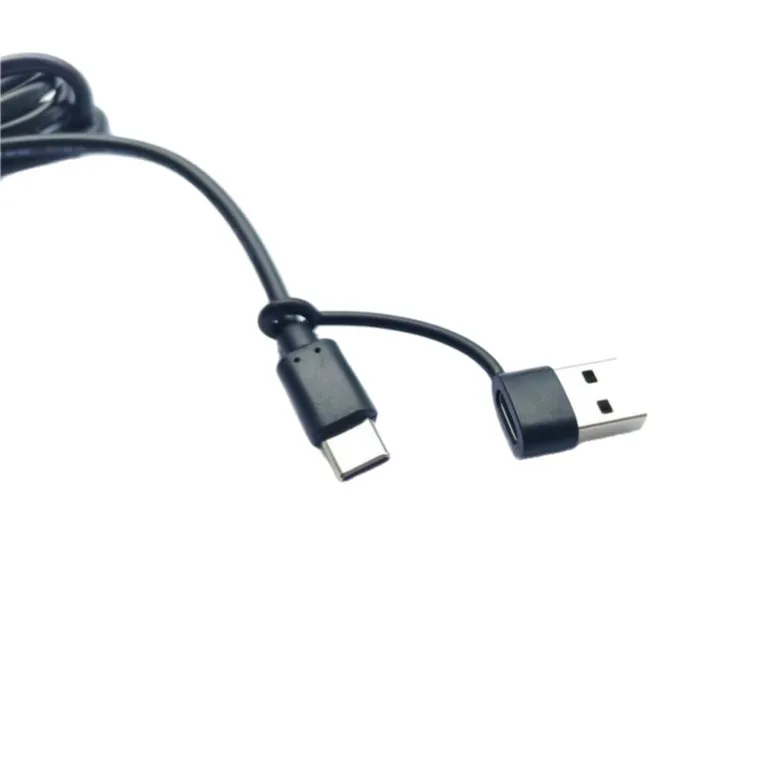 Кабель-тригер USB-A + Type-C на DC 5.5x2.1 мм, QC 3.0/PD, 12 В, прямий роз'єм, 1 м - мініатюра 3