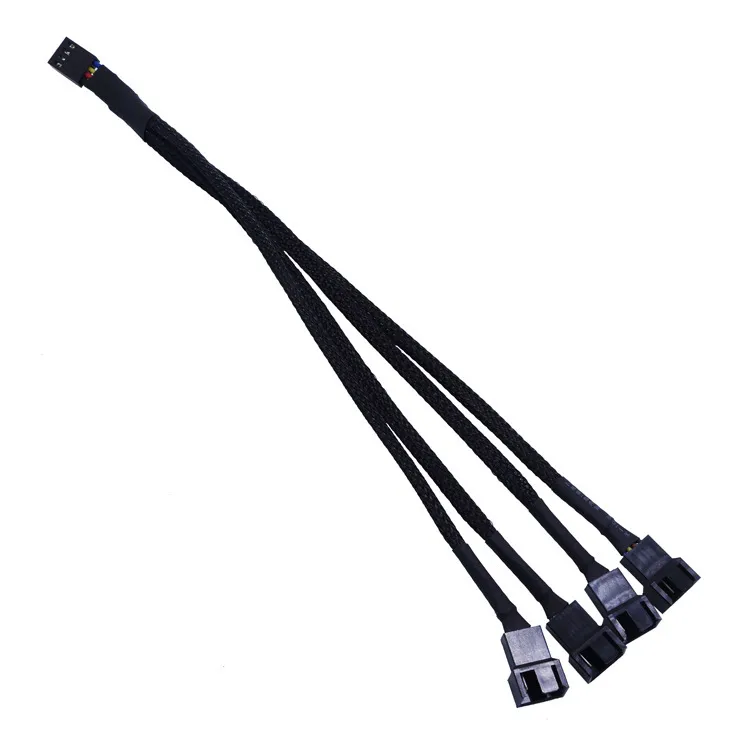 Подовжувач 4-pin PWM для вентиляторів 30 см, у чорному обплетенні - мініатюра 2
