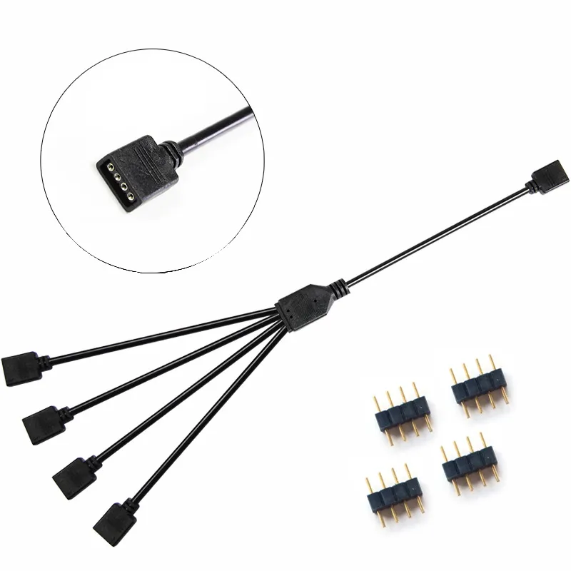 Розгалужувач ARGB 5V 3-pin на 3 виходи, білий - мініатюра 5