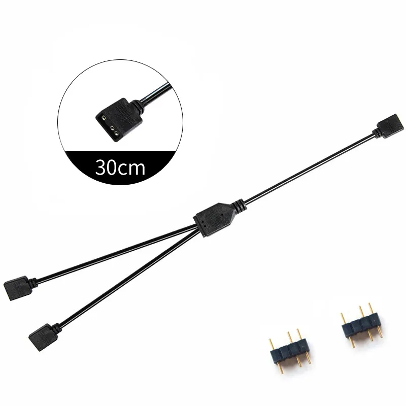 Розгалужувач ARGB 5V 3-pin на 4 виходи, чорний - мініатюра 3