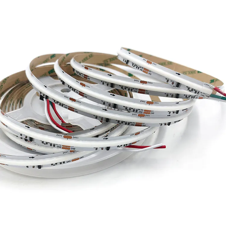 LED-стрічка COB адресна RGB, самоклейна, ціна за 1 м, 24 В, 720 діодів/м, ширина 12 мм - мініатюра 2