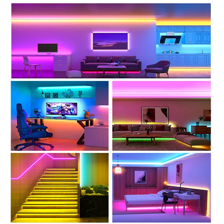 LED-стрічка COB адресна RGB, самоклейна, ціна за 1 м, 24 В, 720 діодів/м, ширина 12 мм - мініатюра 3