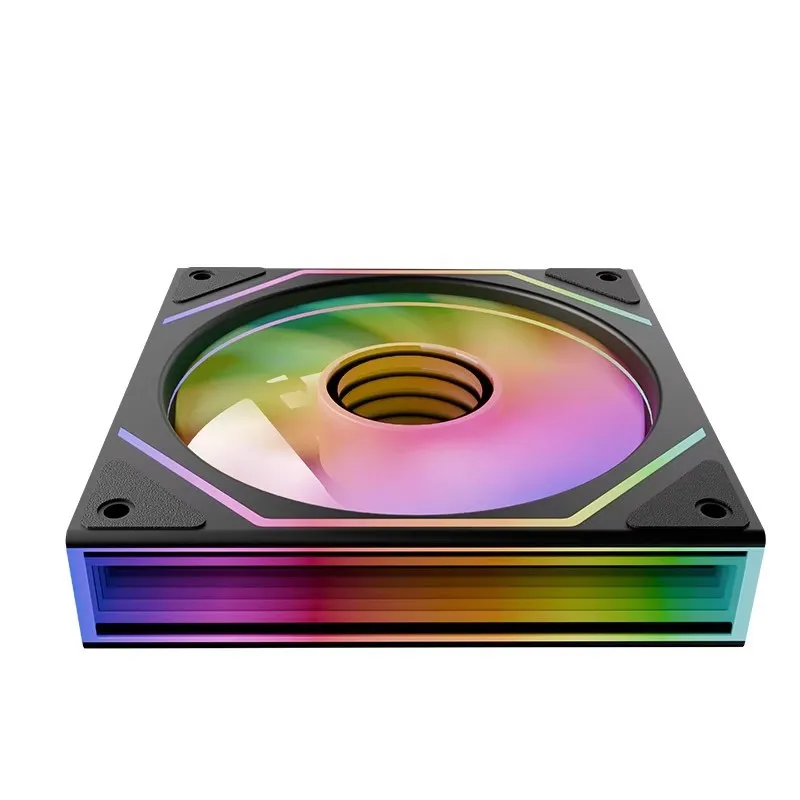 Вентилятор для корпусу Jungle Leopard Prism 4 Ultra 120 мм, ARGB, PWM, у коробці, реверсивні лопаті - мініатюра 6