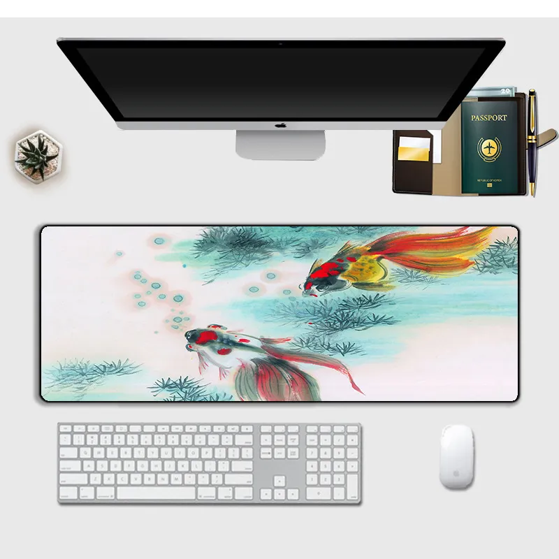 Килимок для миші XXL 900x400x2 мм, гори, живопис тушшю - мініатюра 6