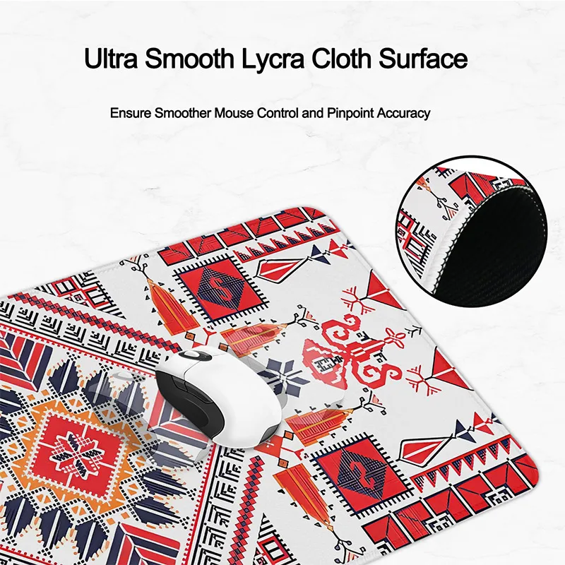 Килимок для миші XXL 900x400x3 мм у стилі перського килима, бордово-синій - мініатюра 4