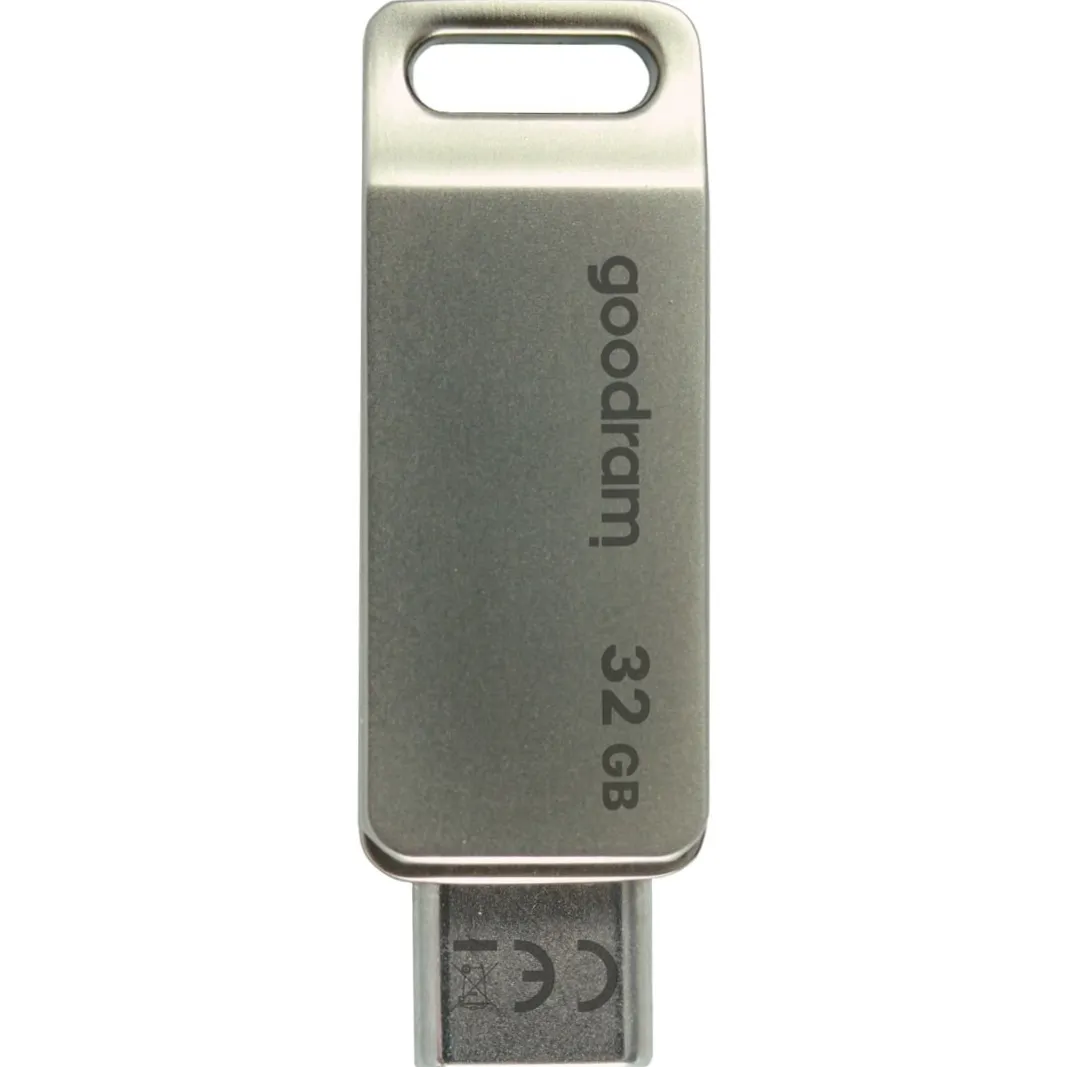 Флеш-накопичувач USB3.2 32GB OTG Type-C Goodram ODA3 Silver (ODA3-0320S0R11) - зображення 1