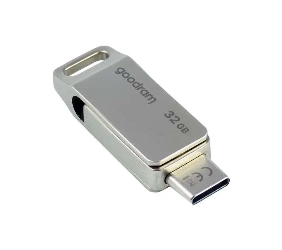 Флеш-накопичувач USB3.2 32GB OTG Type-C Goodram ODA3 Silver (ODA3-0320S0R11) - мініатюра 3