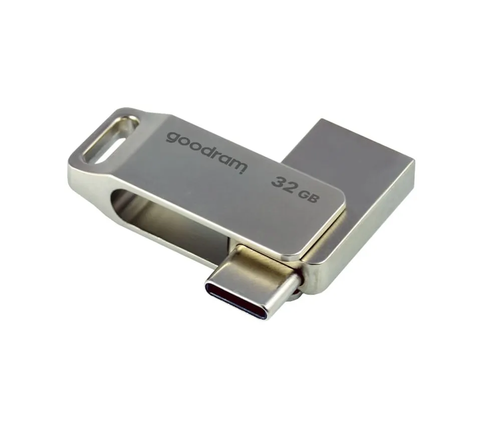 Флеш-накопичувач USB3.2 32GB OTG Type-C Goodram ODA3 Silver (ODA3-0320S0R11) - мініатюра 4