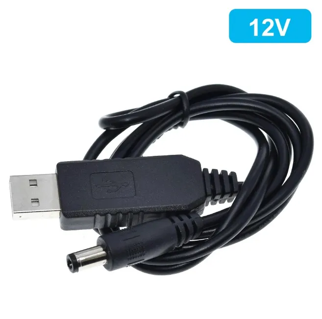 Кабель живлення USB на DC 5.5x2.1 мм з підвищенням з 5 до 12 В, 1 м - зображення 1