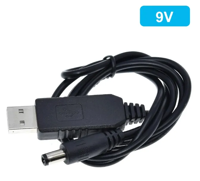 Кабель живлення USB на DC 5.5x2.1 мм з підвищенням з 5 до 9 В, 1 м - зображення 1