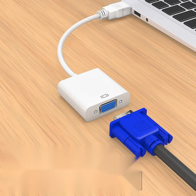 Конвертер HDMI на VGA, чорний, з аудіо (3.5 мм) - зображення 1