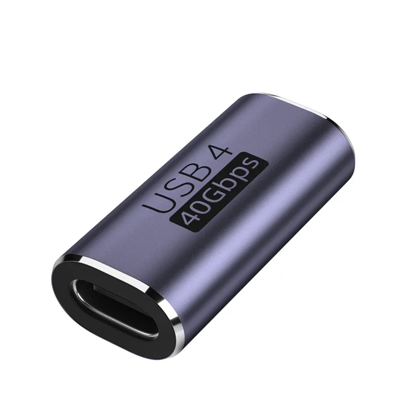 Перехідник USB4 Type-C мама – мама, U-подібний 180°, 40 Гбіт/с, PD 100 Вт - мініатюра 6