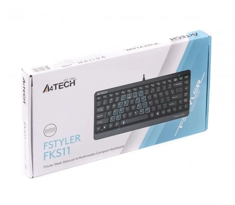 Клавіатура A4Tech Fstyler FKS11 Grey - мініатюра 4