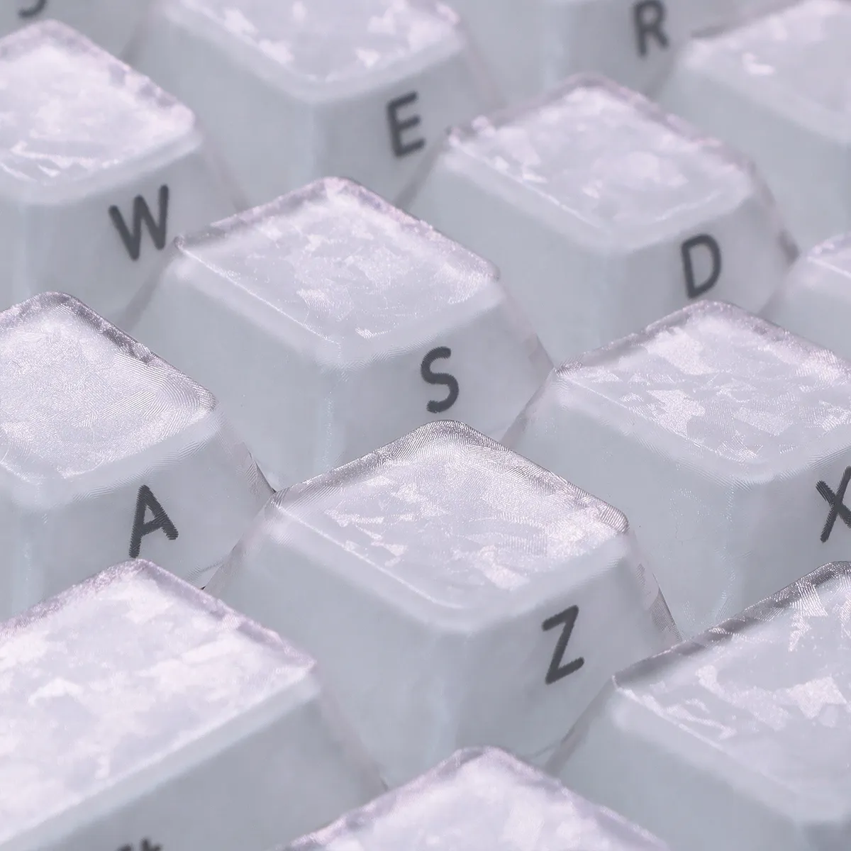 Набір кейкапів AKKO Crystal Jelly «Желейний карбон», 126 клавіш, бічні написи, напівпрозорий синій - мініатюра 4