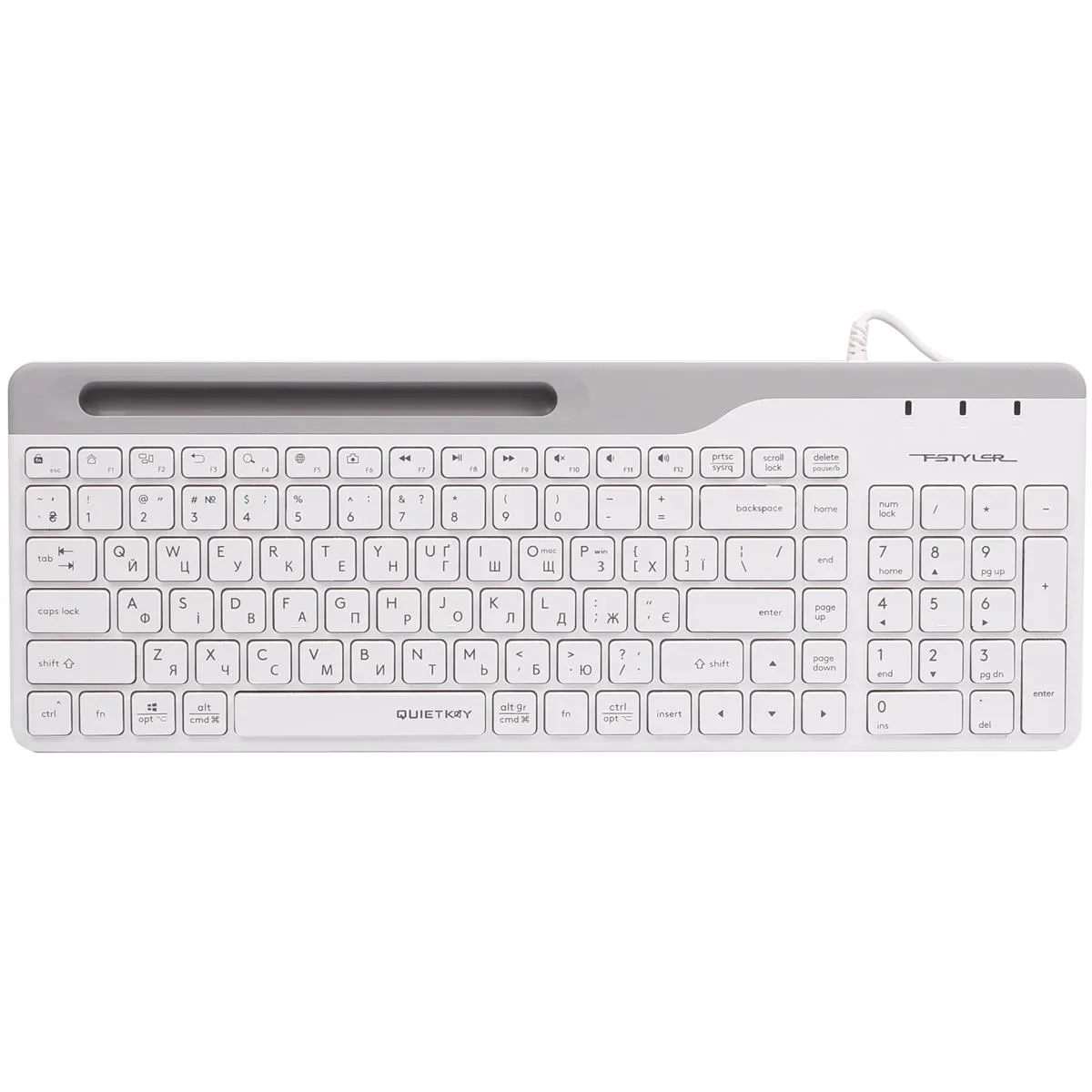 Клавіатура A4Tech Fstyler Ukr FK25 White - мініатюра 8
