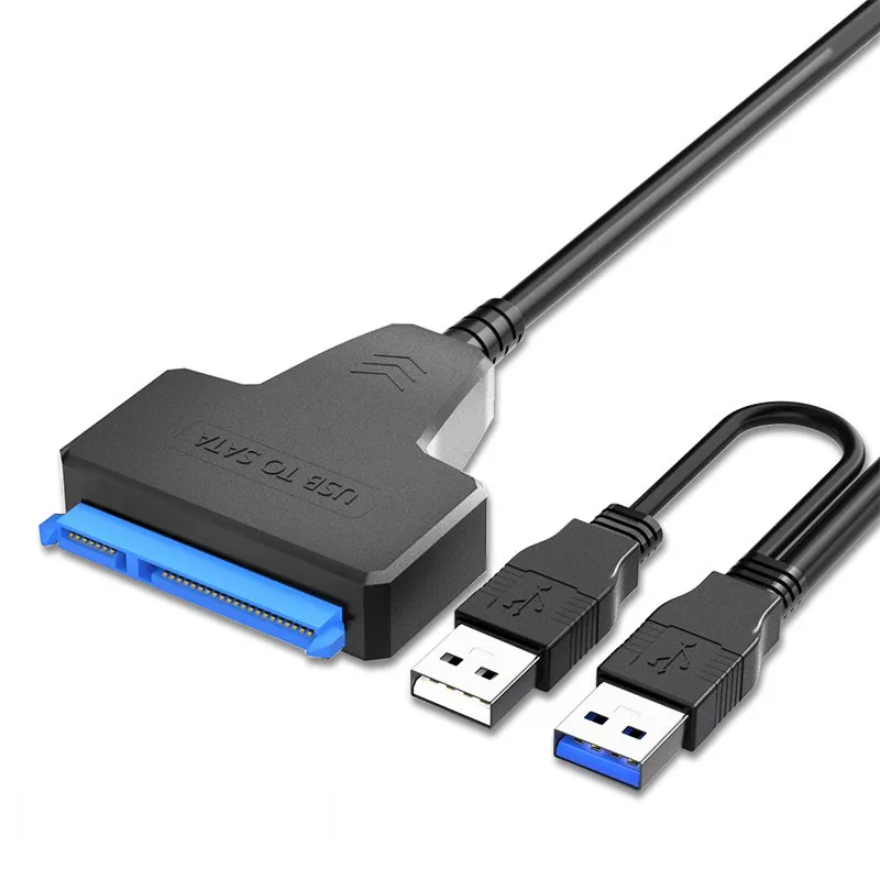 Адаптер SATA на USB 3.0 для HDD/SSD 2.5" і 3.5" Y-01, кабель 2xUSB-A, з БЖ 12 В 2 А - мініатюра 7