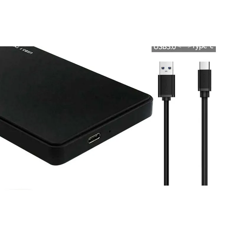 Кишеня для HDD/SSD 2.5" SATA U25Q73.1, USB Type-C, кабель A-C, чорний - зображення 1